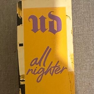 Urban Decay All Nighter in Yellow and Purple